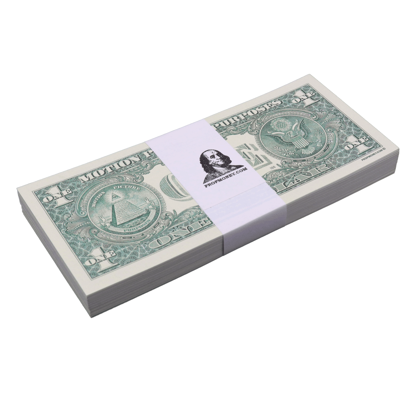 Liasse de billets mélangés, toutes coupures, impression complète, série 1990
