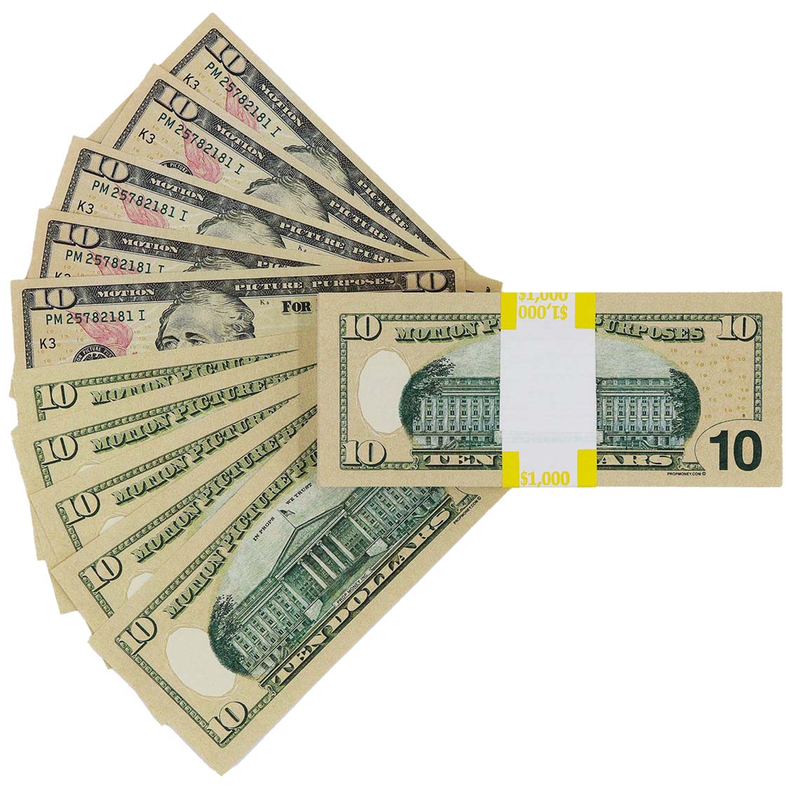 Pile de billets "New Series" à impression intégrale de 1 000 $