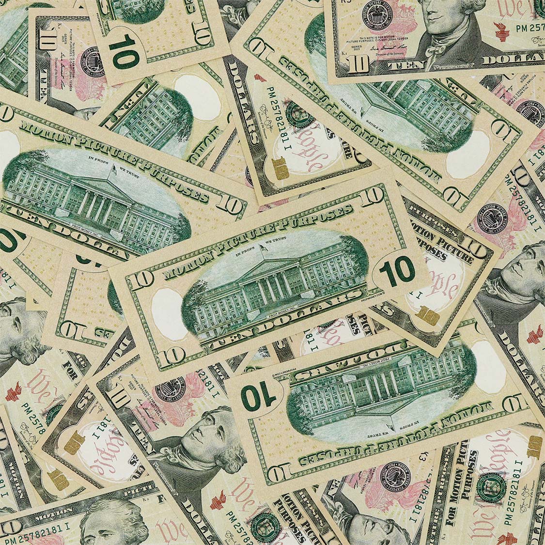 Pile de billets "New Series" à impression intégrale de 1 000 $