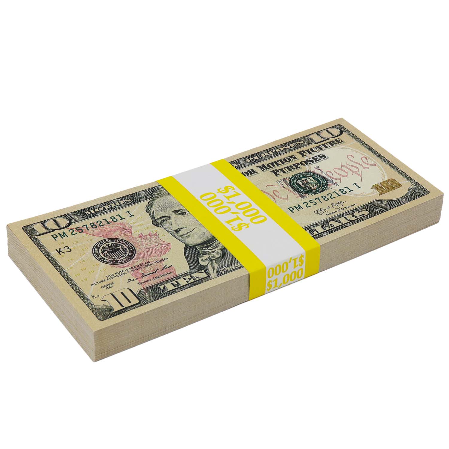 Pile de billets "New Series" à impression intégrale de 1 000 $