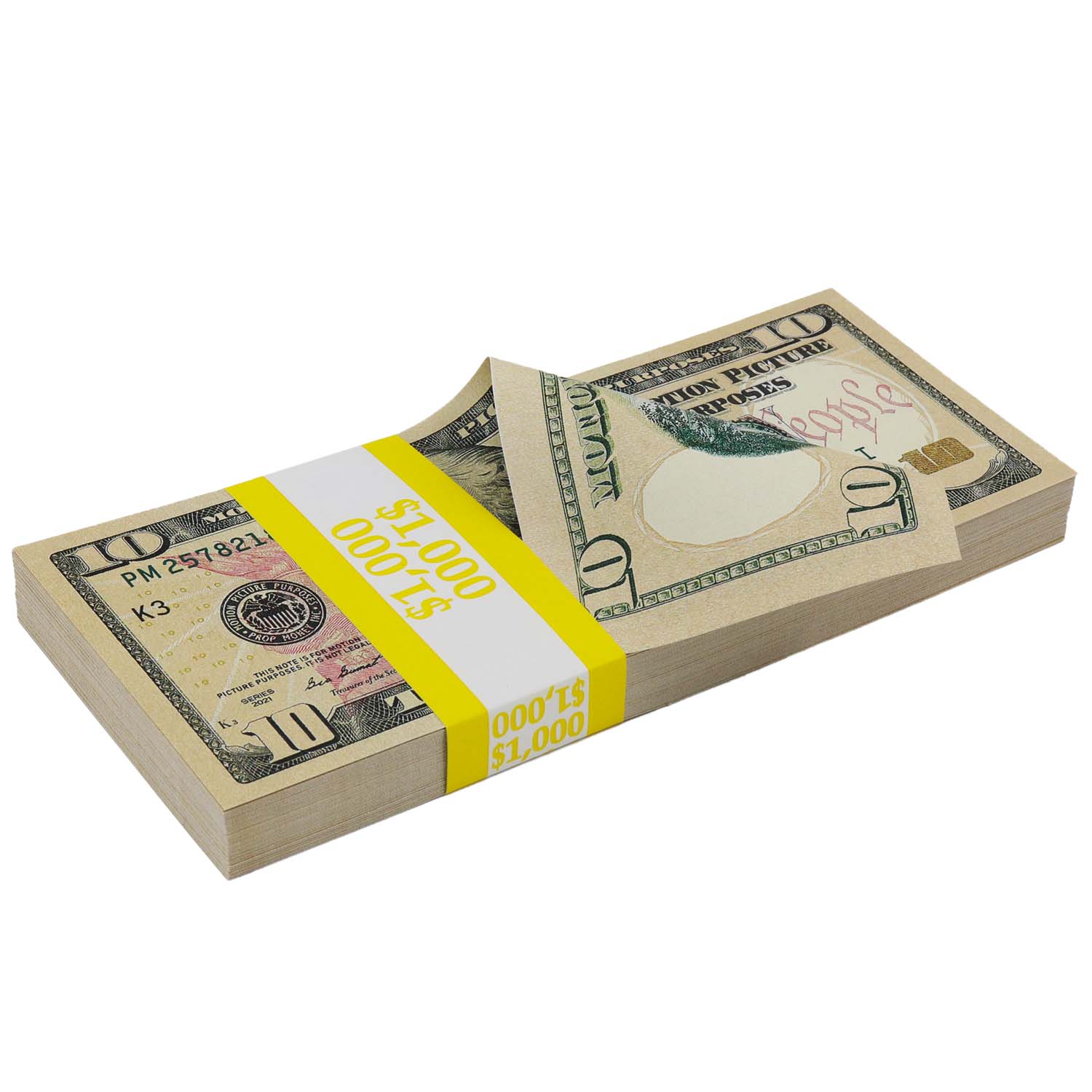 Pile de billets "New Series" à impression intégrale de 1 000 $