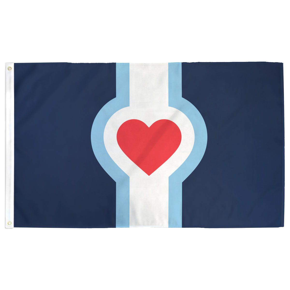 Kansas City flag — blue field with white and red design, 3x5 ft with grommets