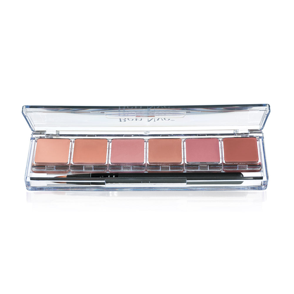 Nude Lip Palette (Includes Lip Brush) 0.36oz./10.2gm., 6 Colors - LSP-4