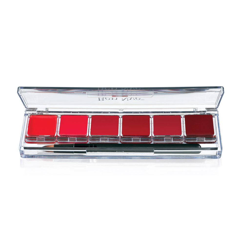 Red Lip Palette (Includes Lip Brush) 0.36oz./10.2gm., 6 Colors - LSP-6