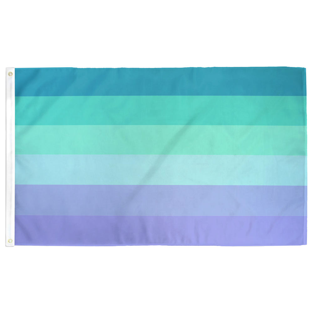 Neptunic Pride Flag — horizontal stripes in teal, green, blue, and white