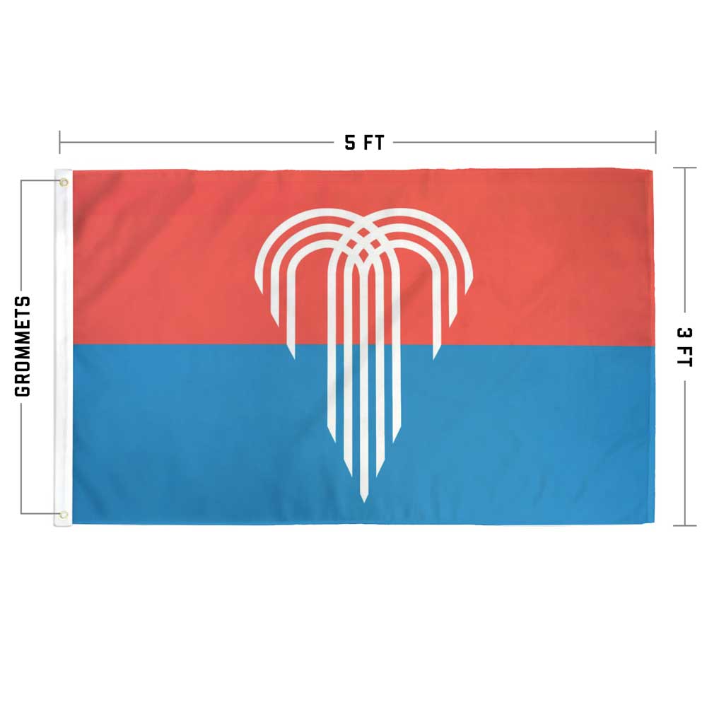 Kansas City 2023 flag spec sheet — size and construction details for available variants