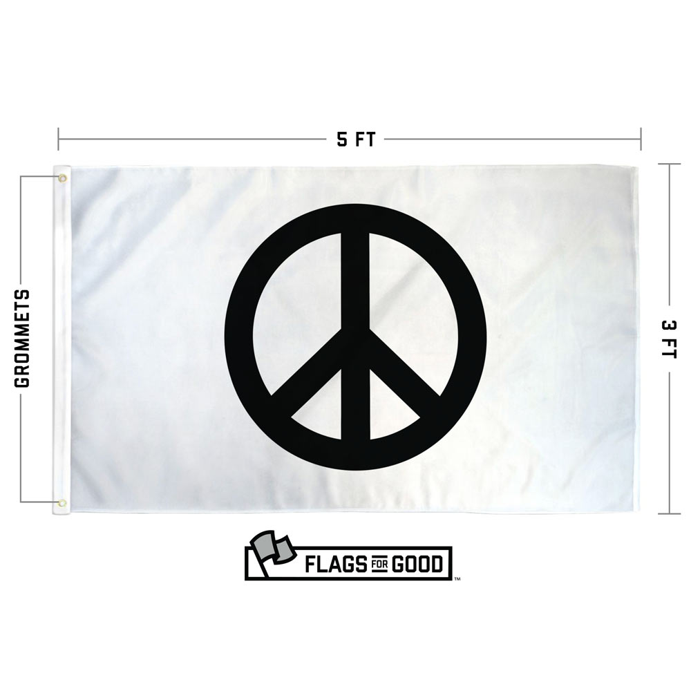 Peace flag specs — size, material, and construction details
