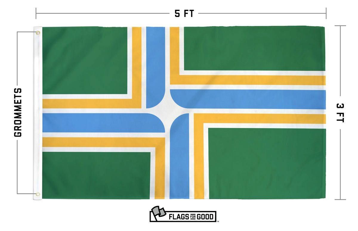 Portland Flag size and specification diagram