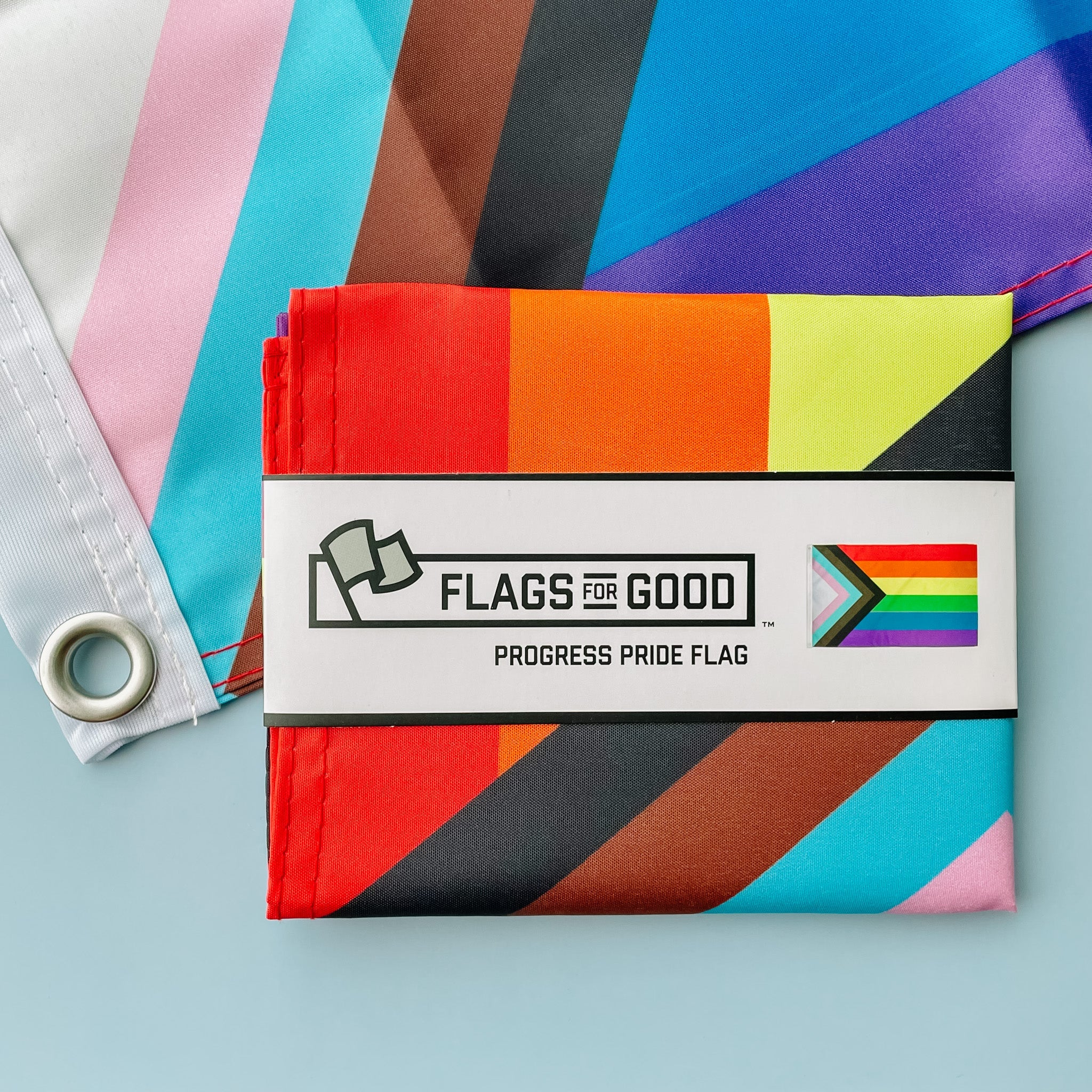 Progress Pride Flag — 18x12 double-sided boat flag