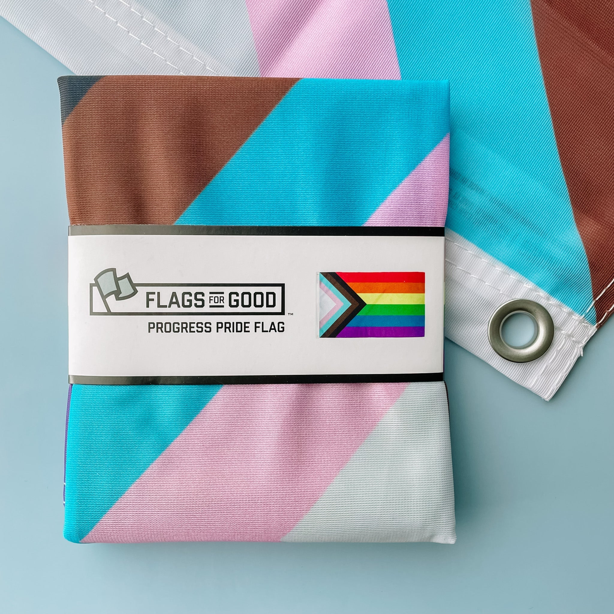 Progress Pride Flag — 2x3 single-sided with grommets