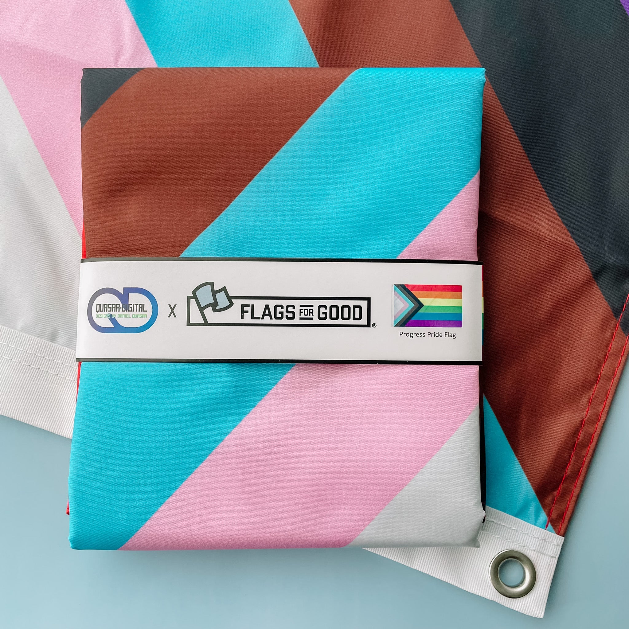 Progress Pride Flag — 3x5 double-sided with grommets