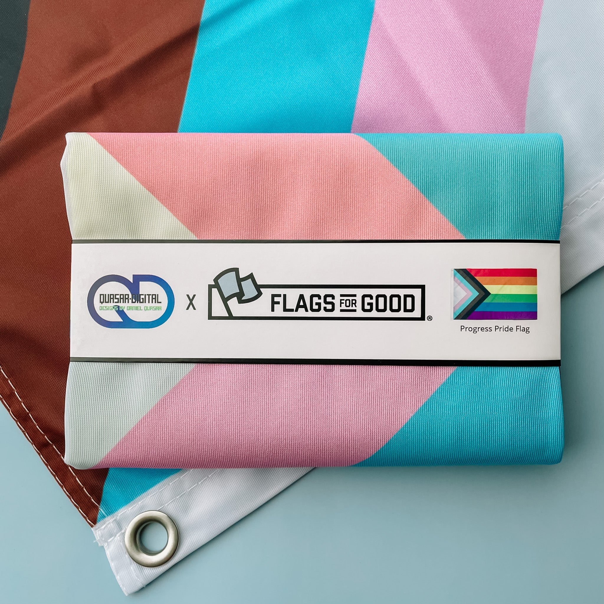 Progress Pride Flag — 3x5 single-sided with grommets