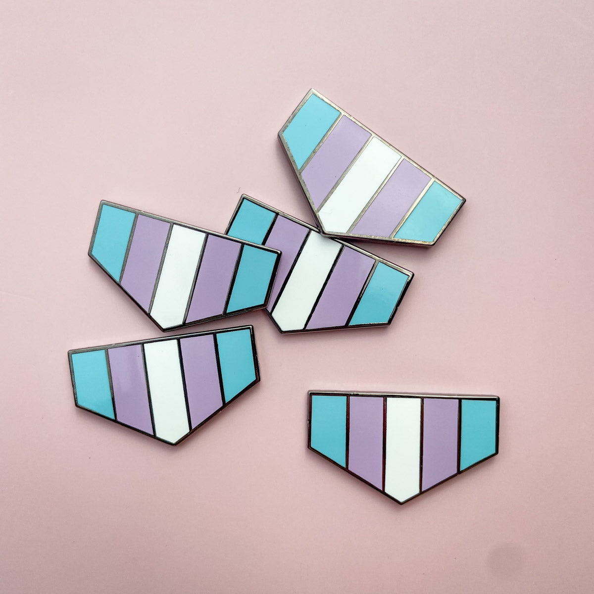 Trans pride flag magnet pin badge bottom tile — 1.25×0.75in