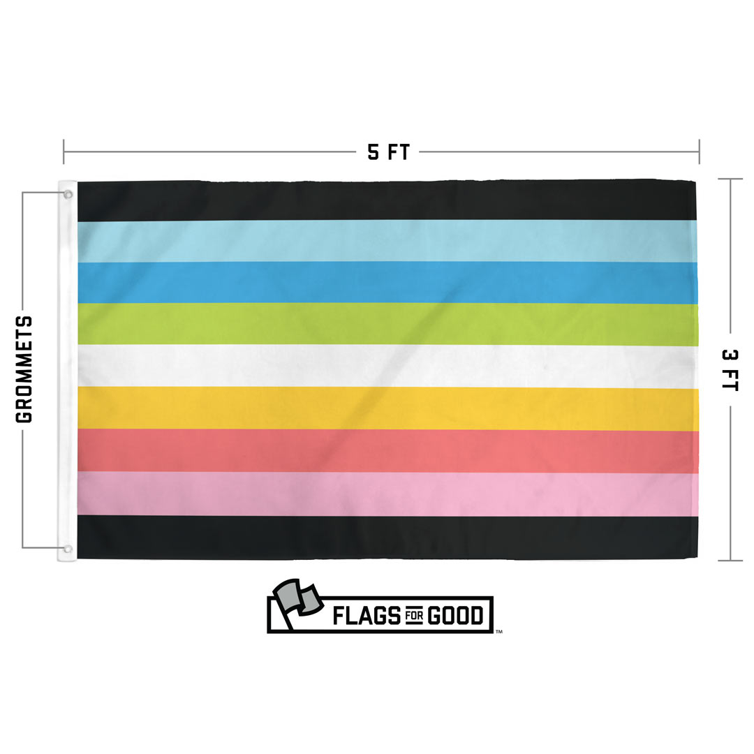 Queer Pride flag specs — size, material, and construction details