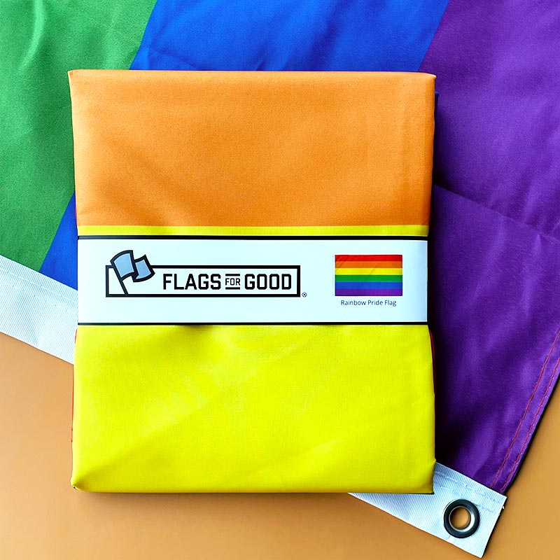 Rainbow Pride flag — 3×5 ft double-sided variant with grommets