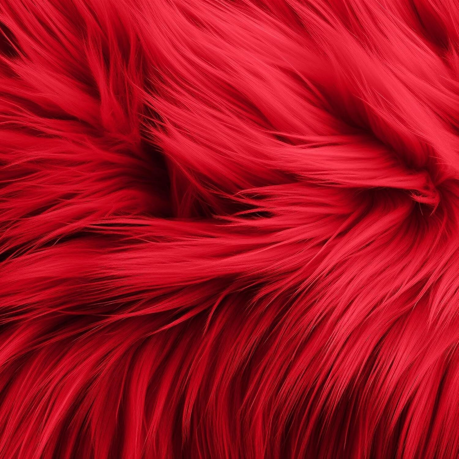 Faux Fur Fabric by the Yard – Shaggy Plush Long Pile, 60" Wide