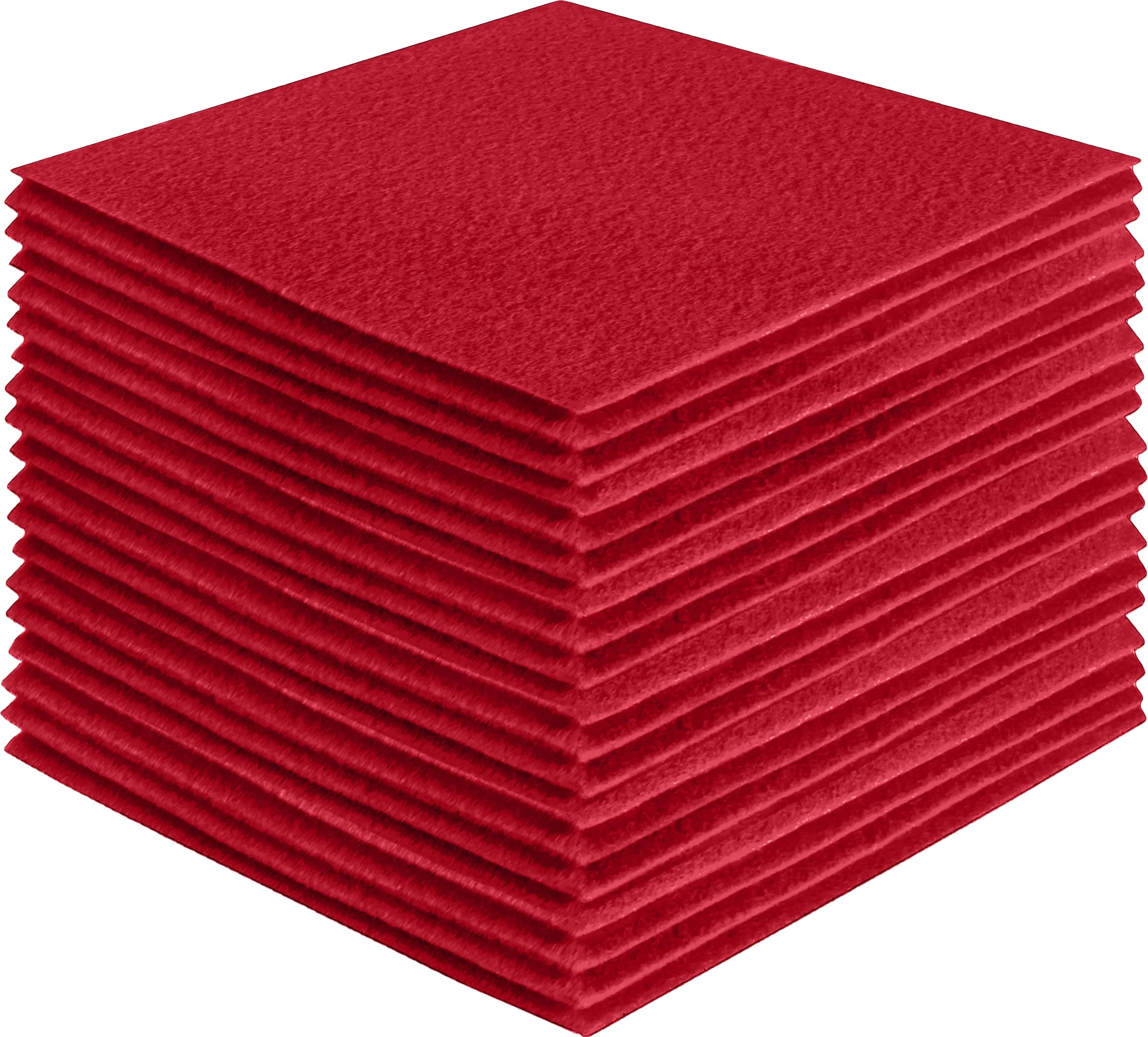 FabricLA Acrylic Felt Craft Sheet Packs – Red