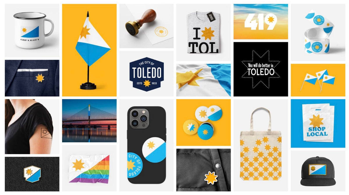 Toledo flag redesign — close-up of canton and color detail