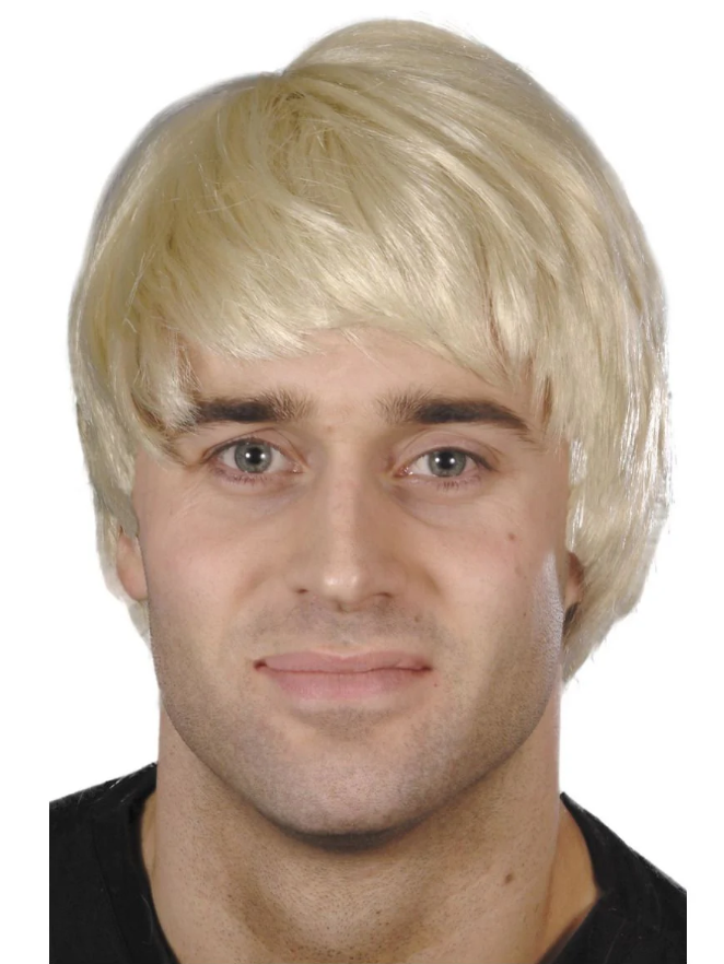 Blonde Baby Singer wig — short blonde boy band style wig