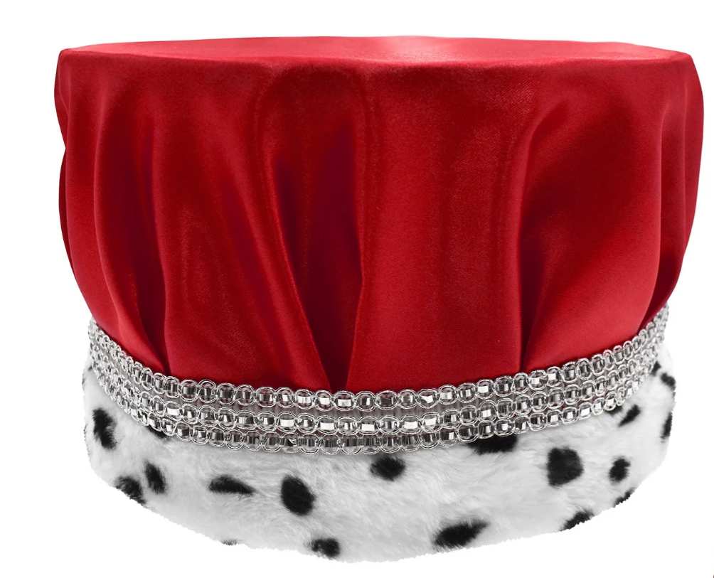 Red Folding Crown collapsed to ~2.5" alongside expanded view showing pop-up mechanism