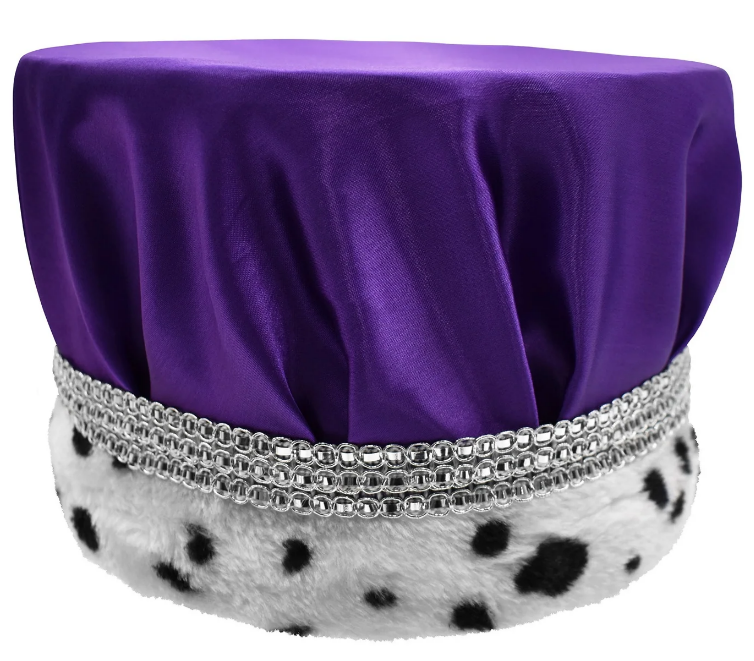 Purple Folding Crown collapsed to ~2.5" alongside expanded view showing pop-up mechanism