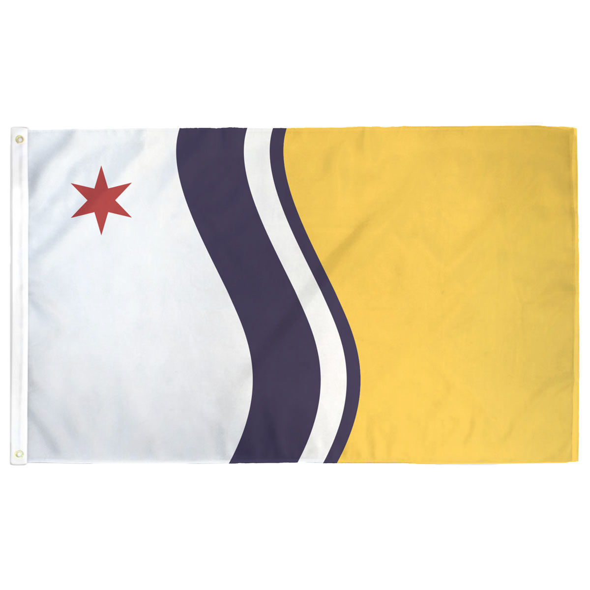 South Bend, Indiana flag — 3'x4.5' with grommets and double-stitched edges