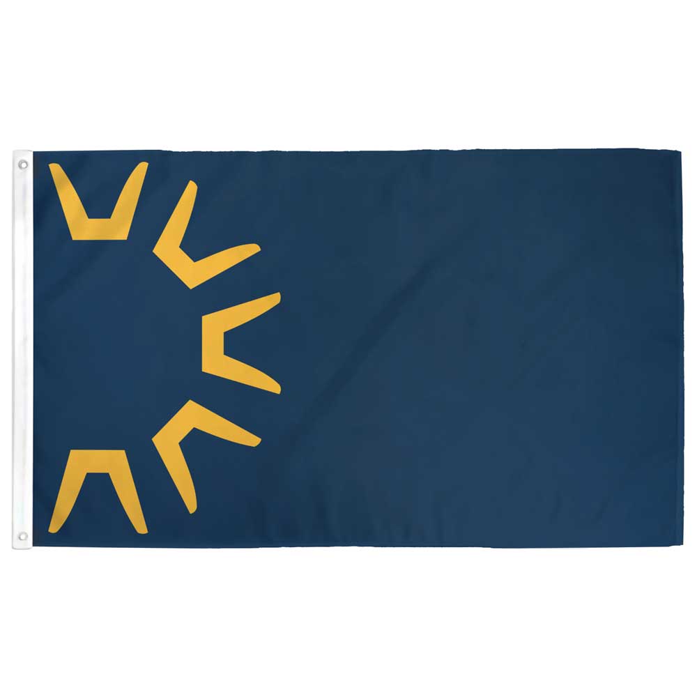 St. George, Utah flag — 3'x5' sun/gear emblem design with grommets