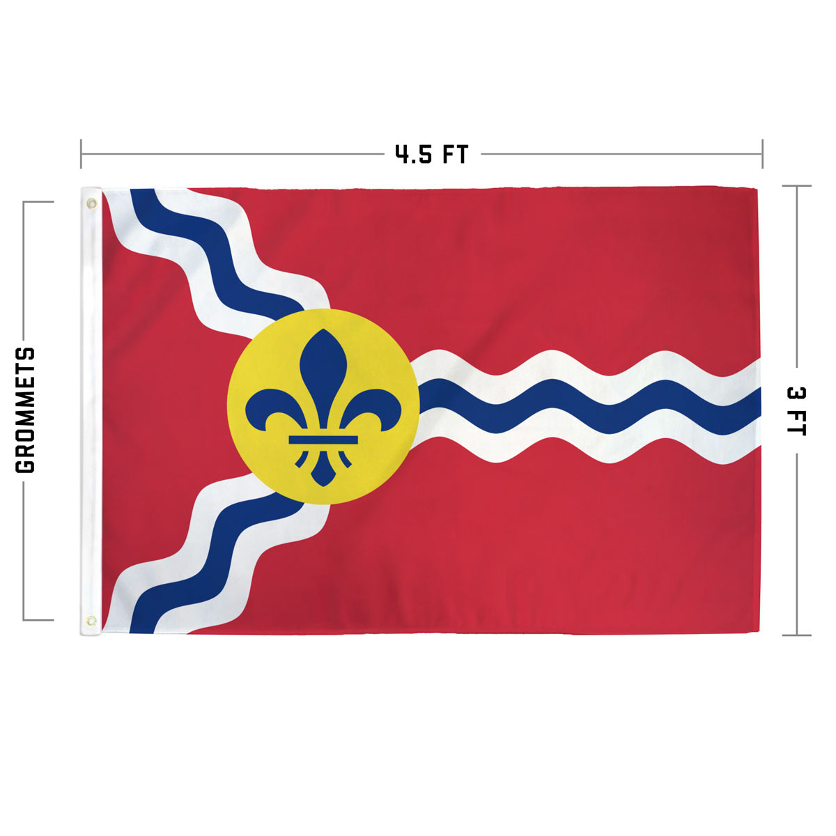 St. Louis flag specs — size, material, and construction details