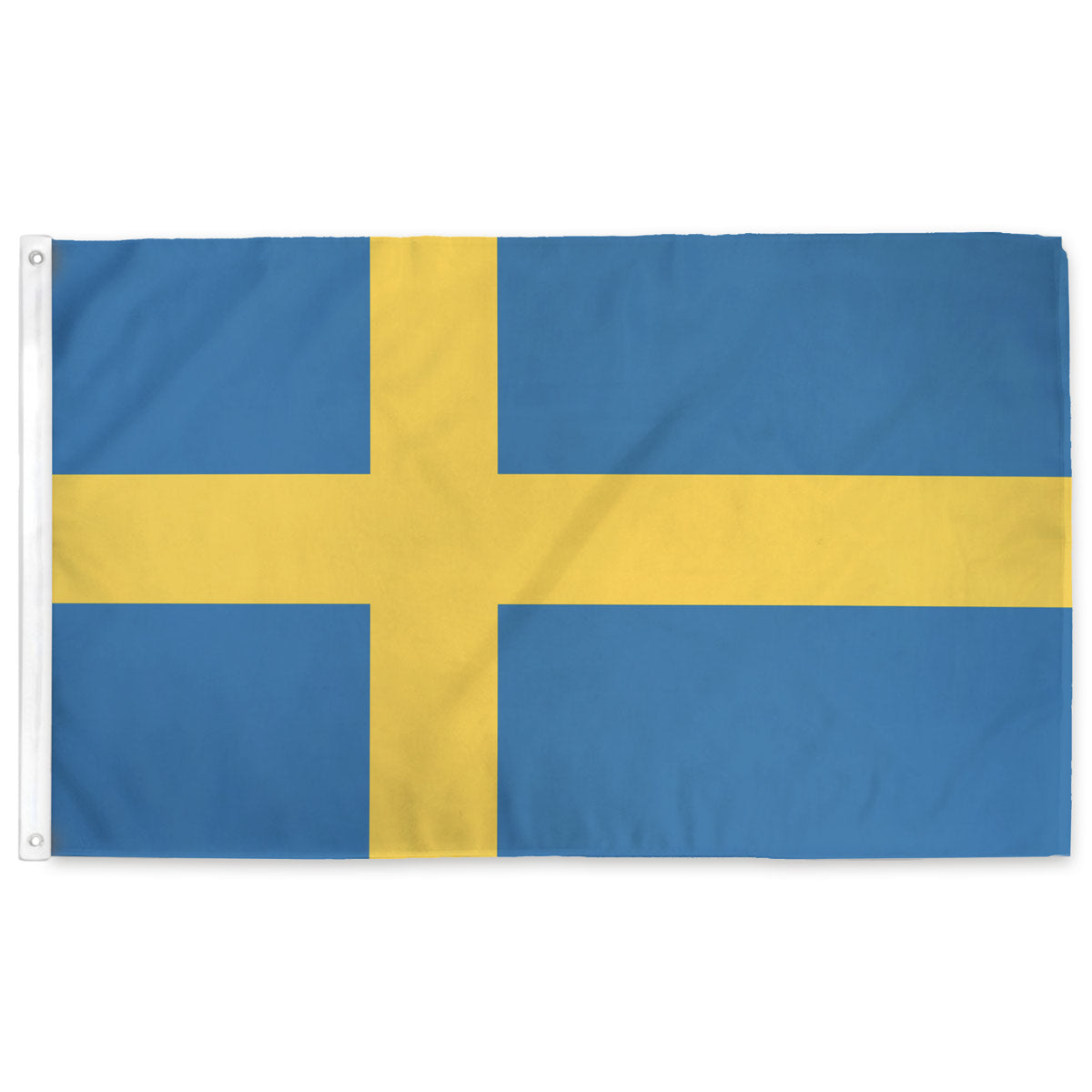 Sweden flag — blue field with golden Nordic cross, 3'x5' with grommets