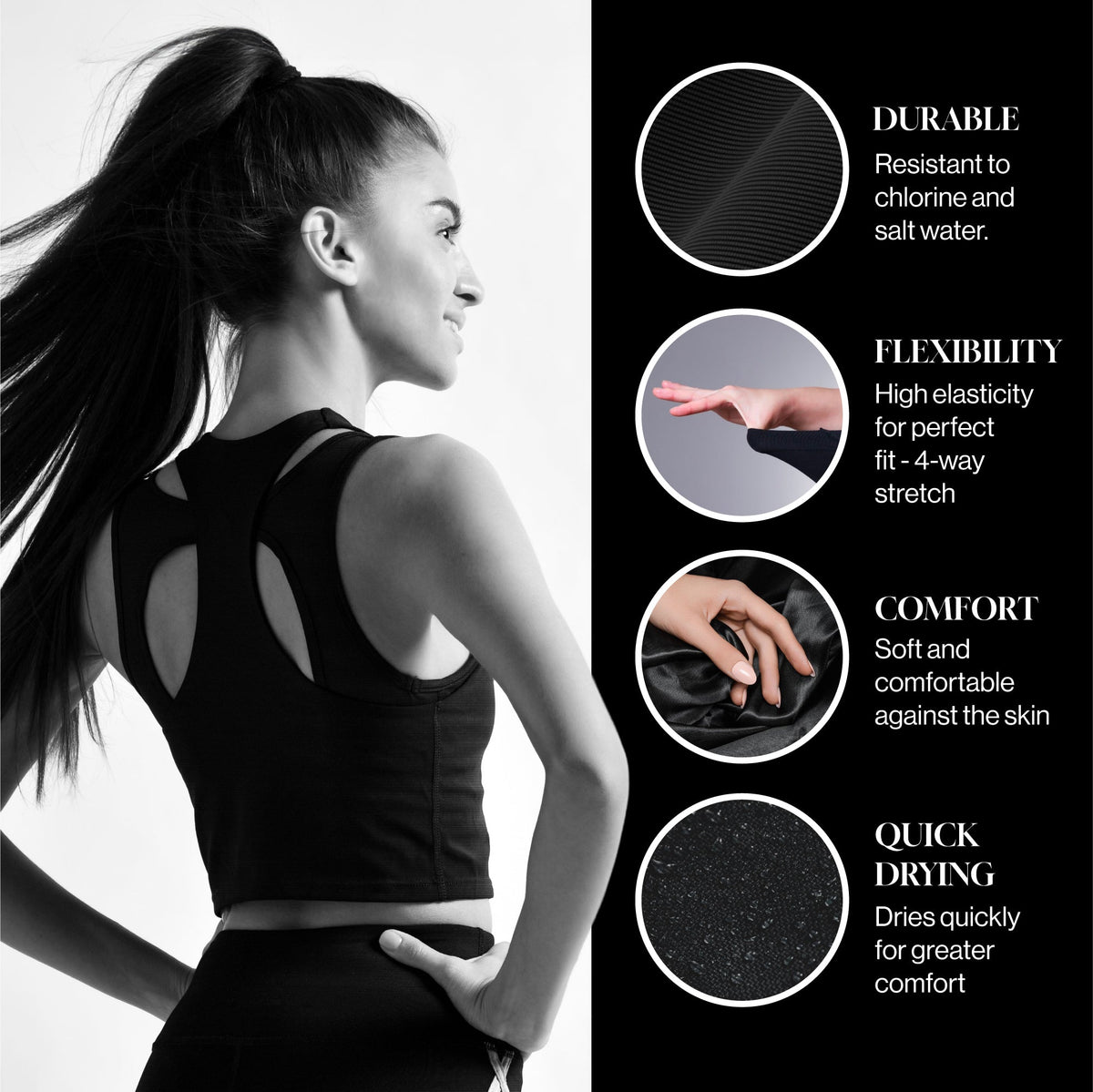 Silver Nylon Spandex Matte Tricot Fabric 200 GSM | 4 Way Stretch