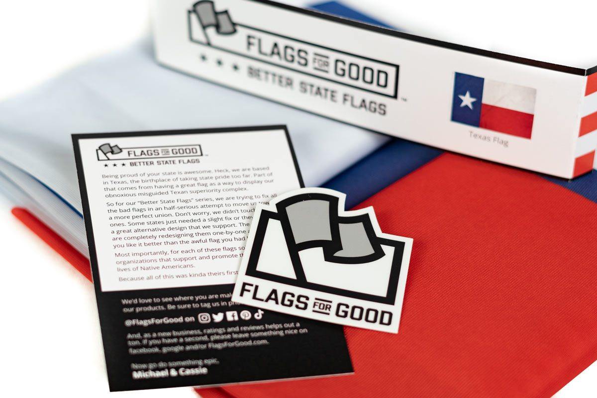 Texas flag — unfolded flat lay showing full Lone Star design