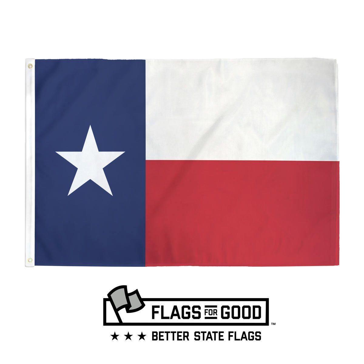 Texas state flag — red, white, and blue Lone Star design, 3x4.5ft with grommets
