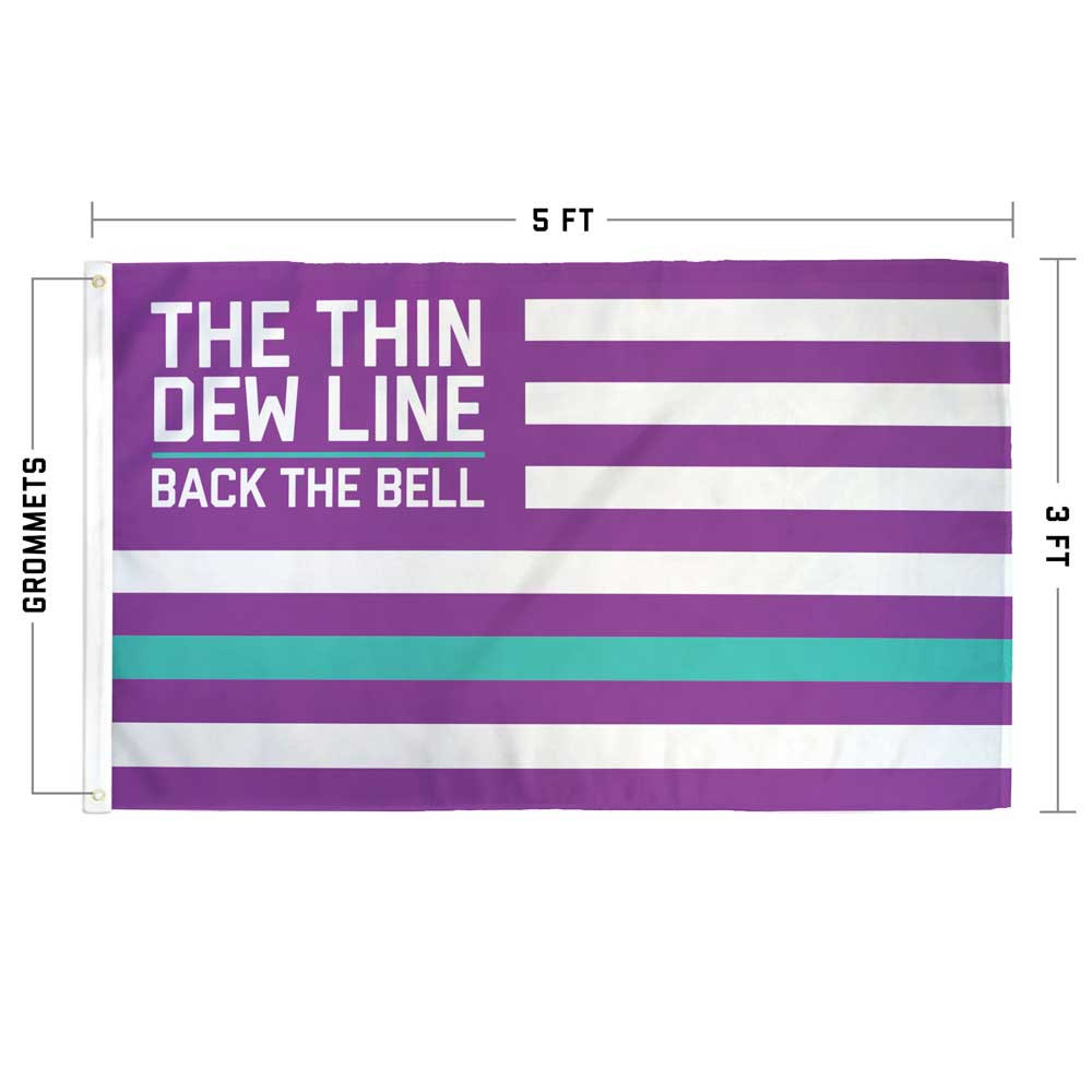 Thin Dew Line flag size and spec details — 2×3ft and 3×5ft options