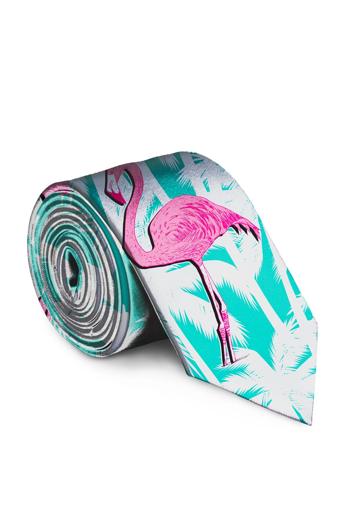 El Flamenco | Cravate Flamant Rose Tropical
