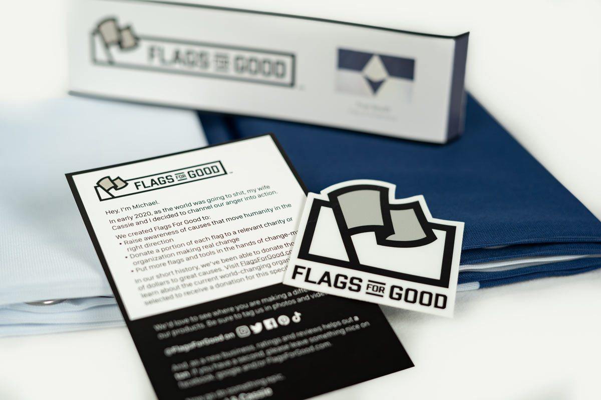 True South flag unfolded flat, showing full design