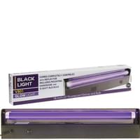 6" battery-operated black light with fixture — AA powered, portable UV lamp
