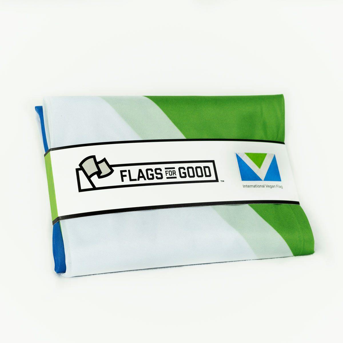 International Vegan flag — folded view
