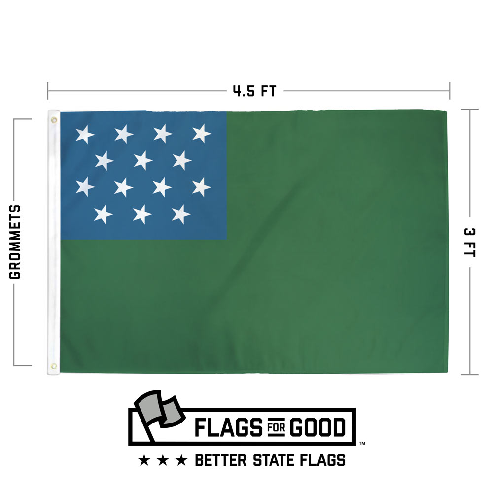 Redesigned Vermont flag specs — dimensions, colors, and design details