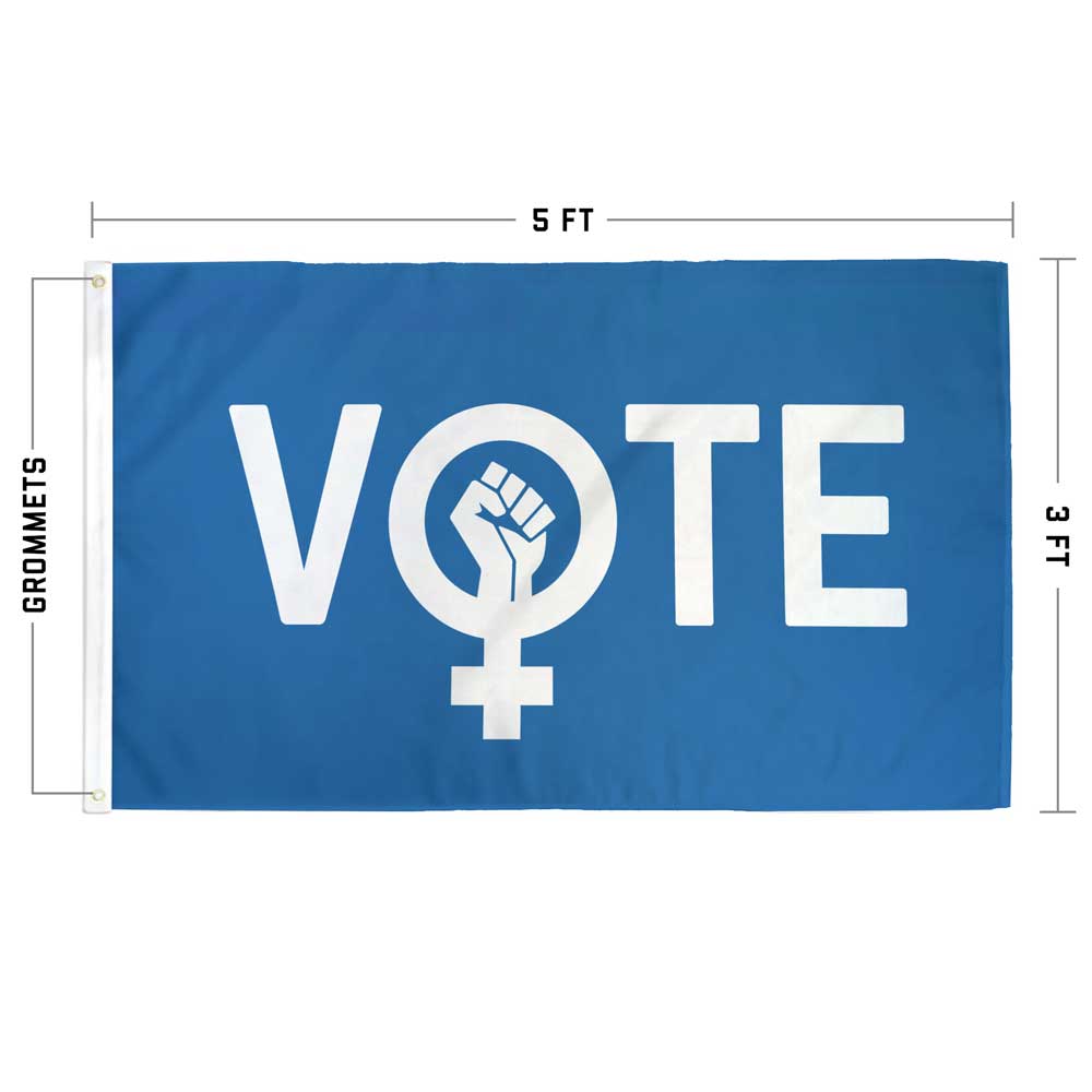 VOTE Female flag specs — size, material, and construction details