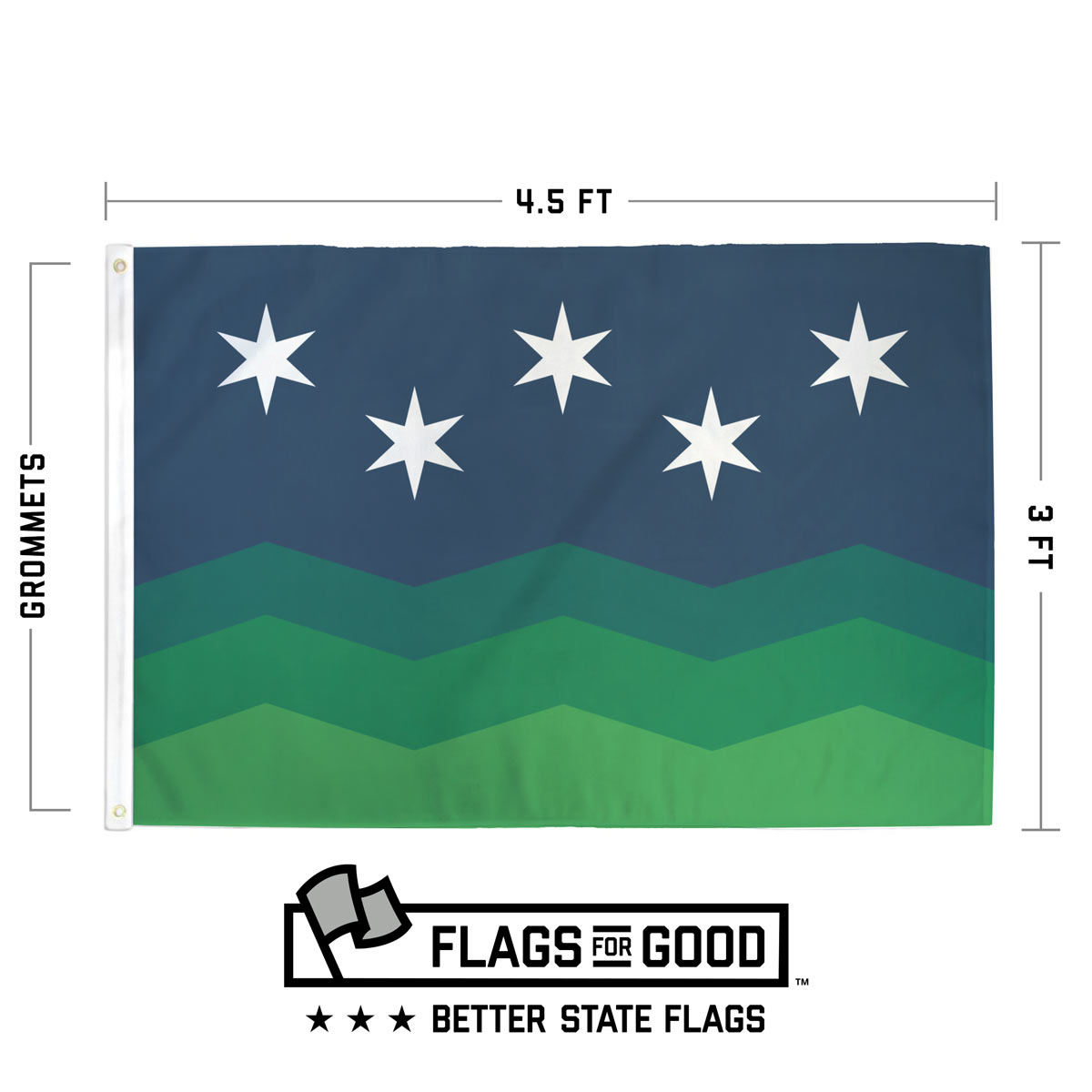 Washington State flag redesign specs — size, materials, and construction details