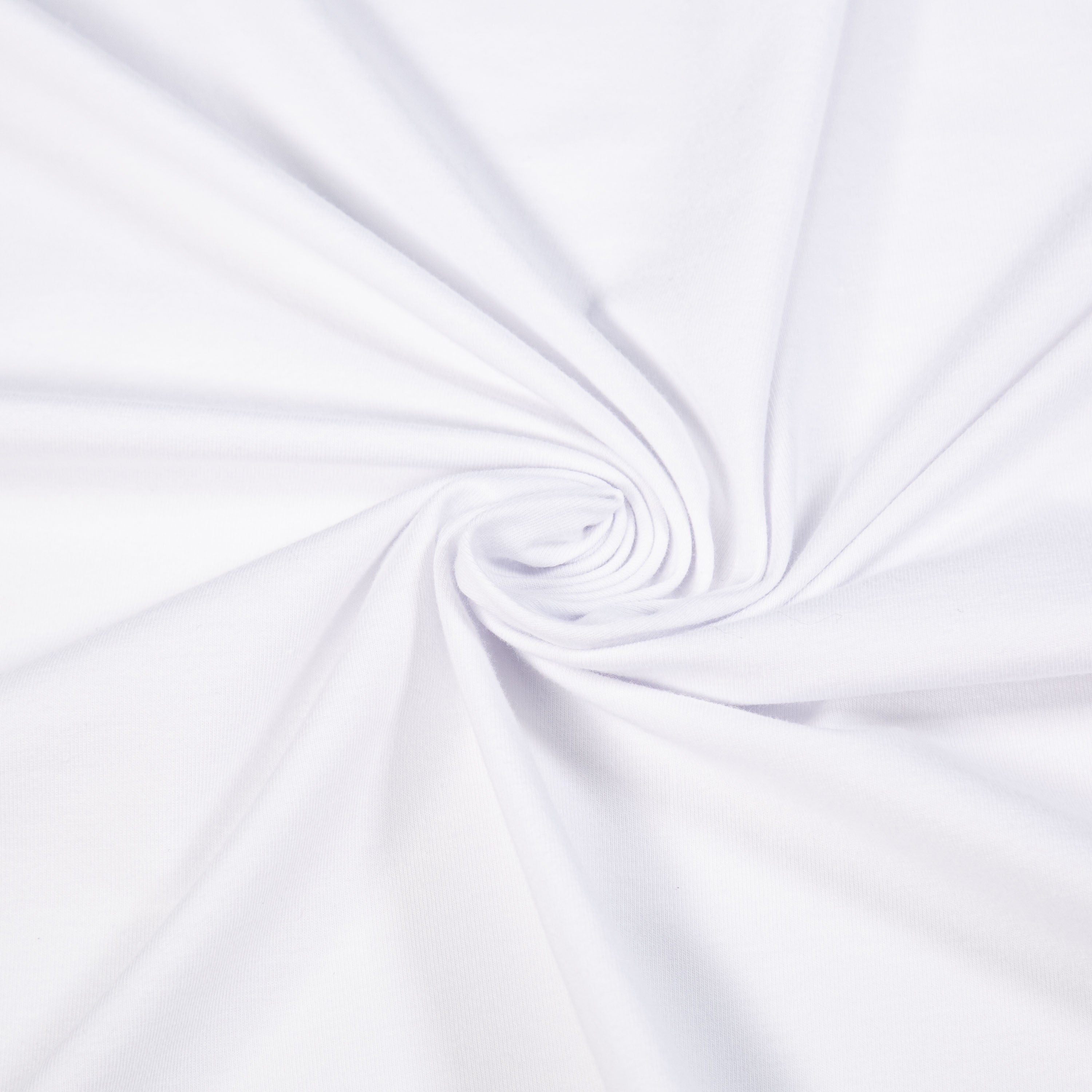 FabricLA 10 oz Cotton Spandex Jersey Knit Fabric – 4-Way Stretch | White