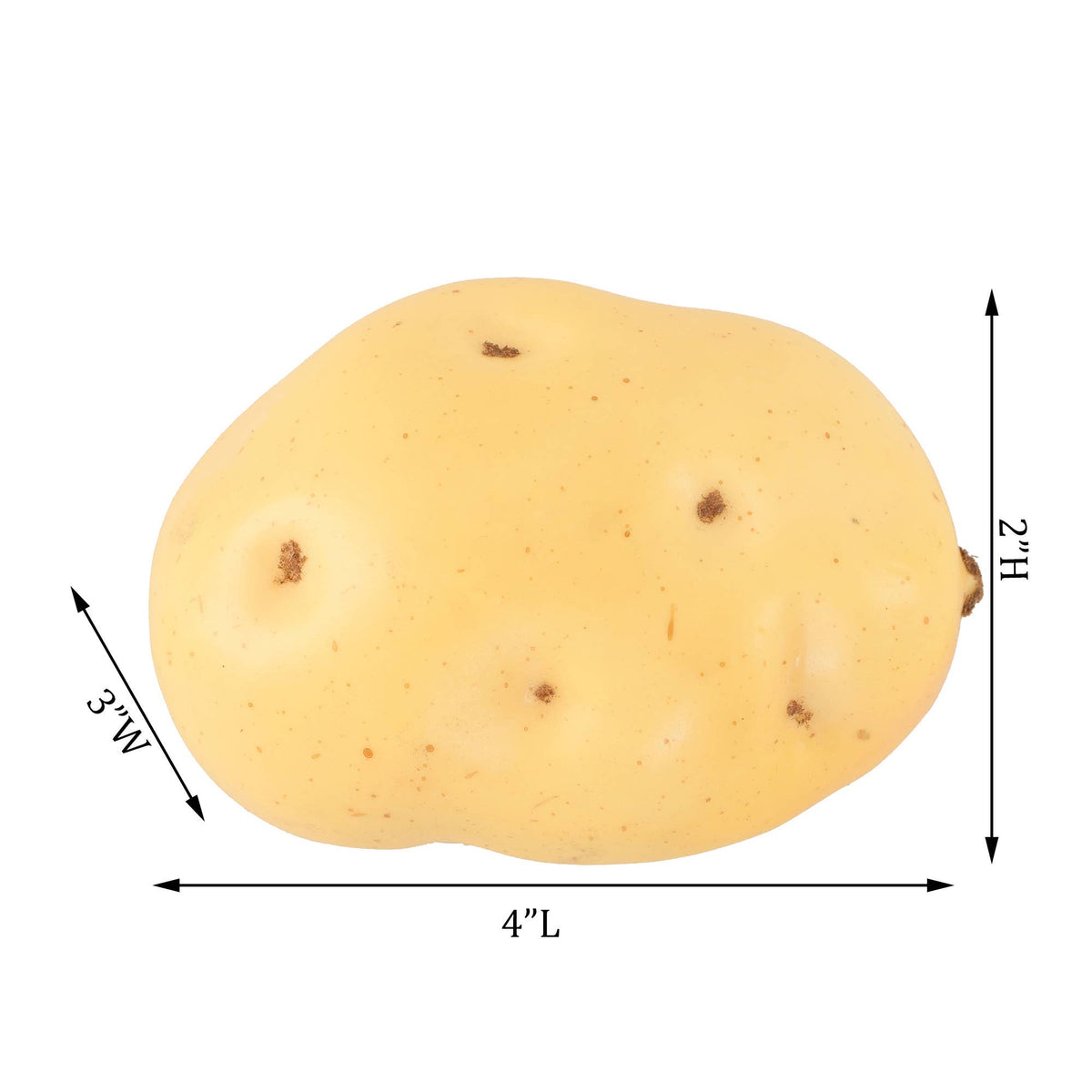 Large artificial potato — top-down view showing shape and realistic finish