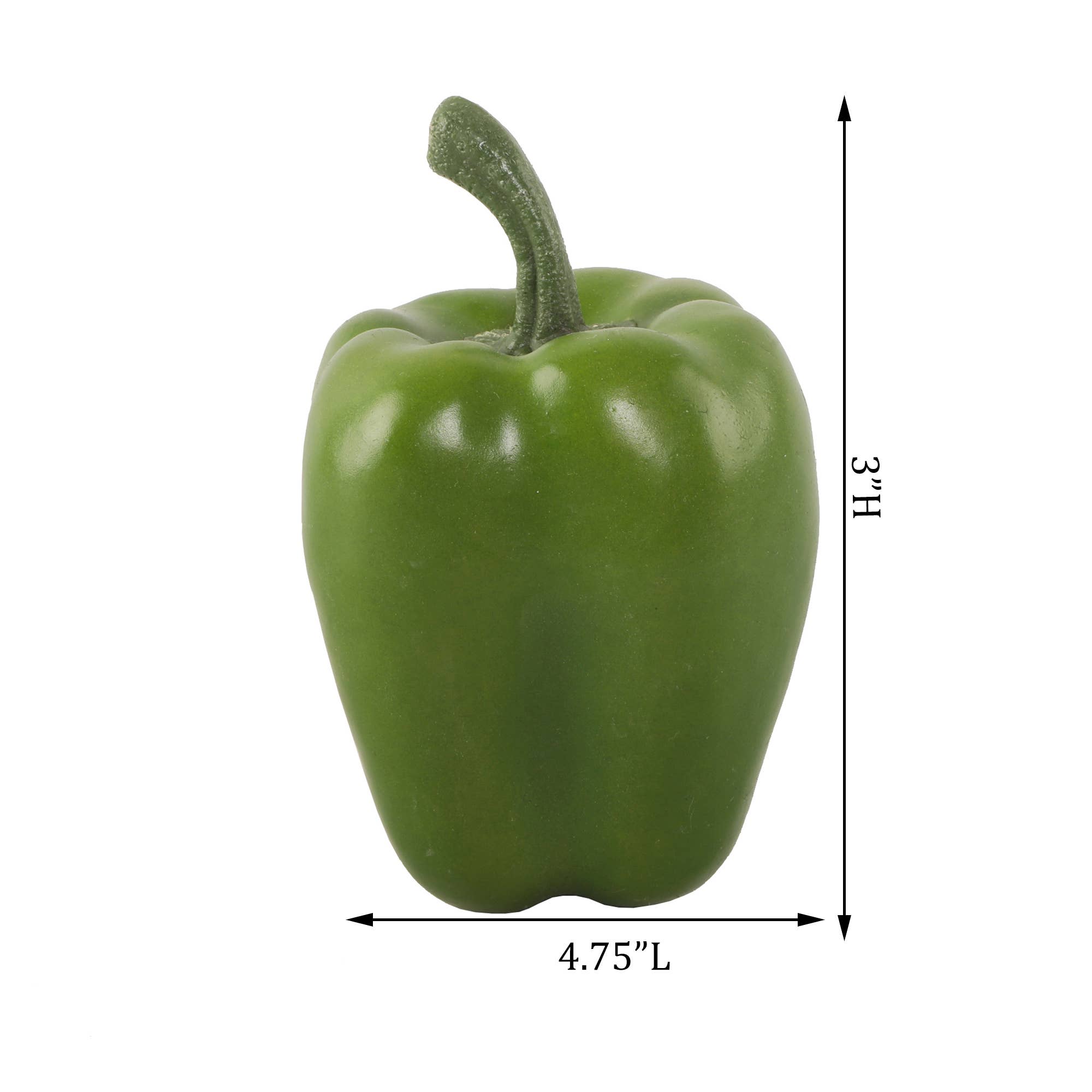 Artificial bell pepper — red variant, side profile view