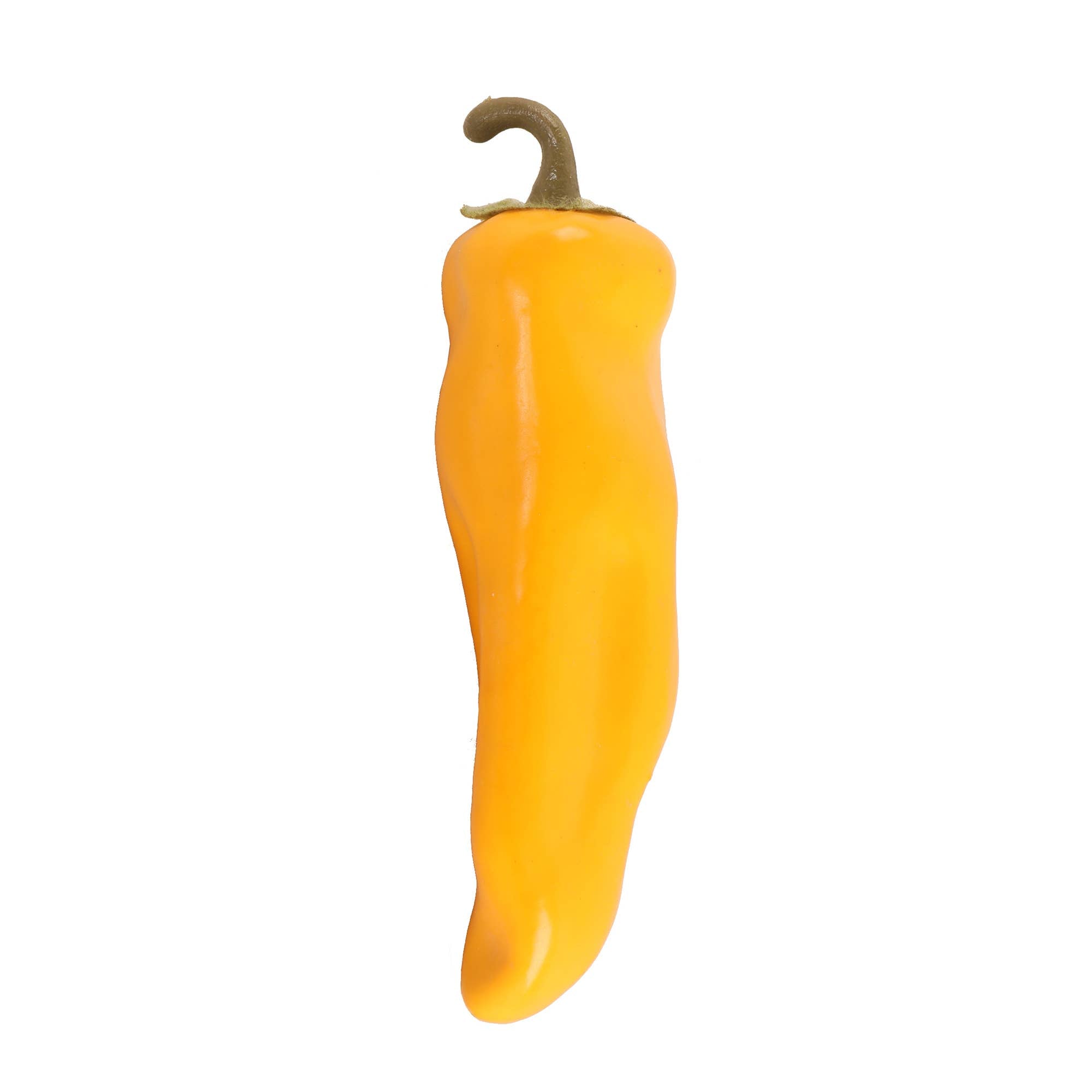 Artificial red pepper — top view showing stem and realistic coloring