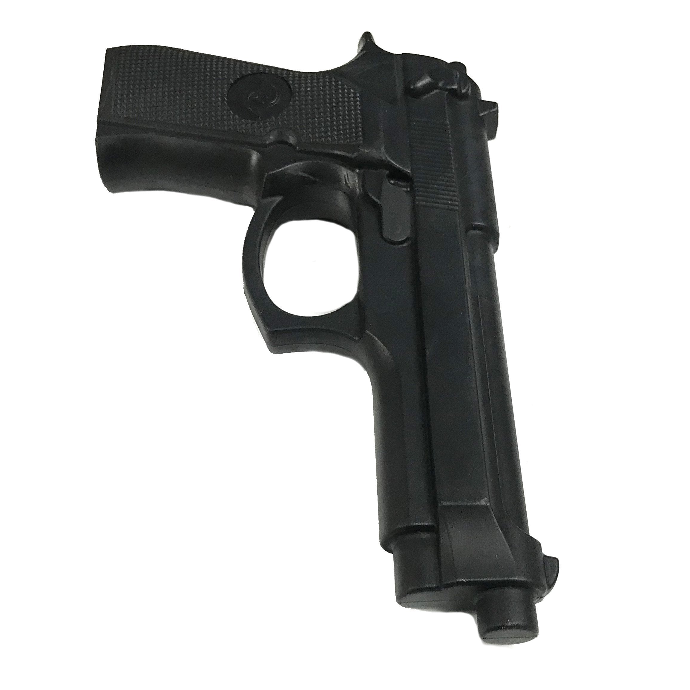 Pistolet d'entraînement ou accessoire non fonctionnel en caoutchouc massif 9 mm