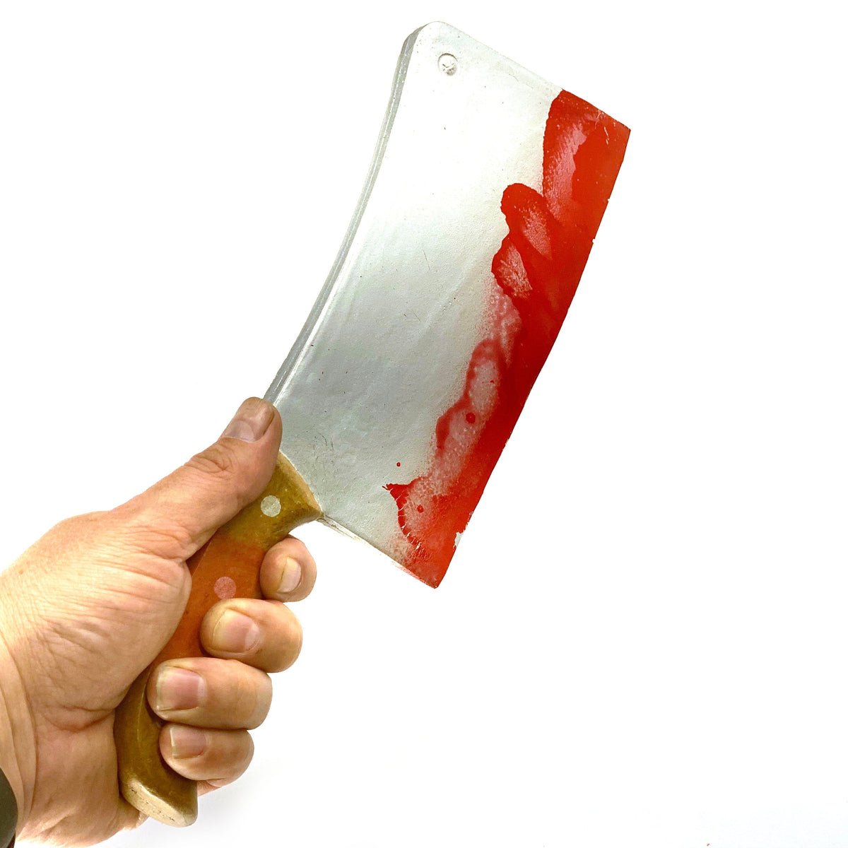 Foam Rubber Lightwood Handle Medium Butcher's Cleaver Prop