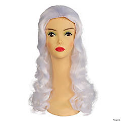Deluxe Showgirl wig — white variant, 30-inch length