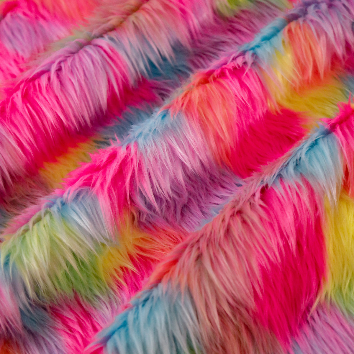 Faux Fur Fabric Squares For DIY Crafts 6X6 Inch Shaggy Fur Patches