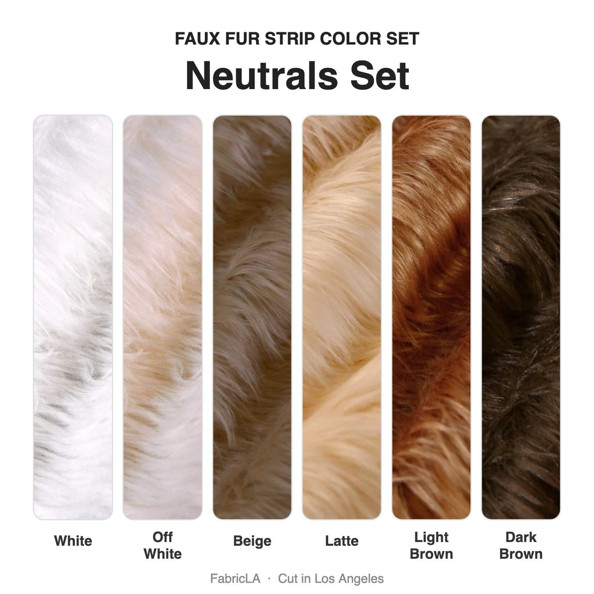 Faux Fur Fabric Trim For Crafts Mix Fur Ribbon Pack of 4