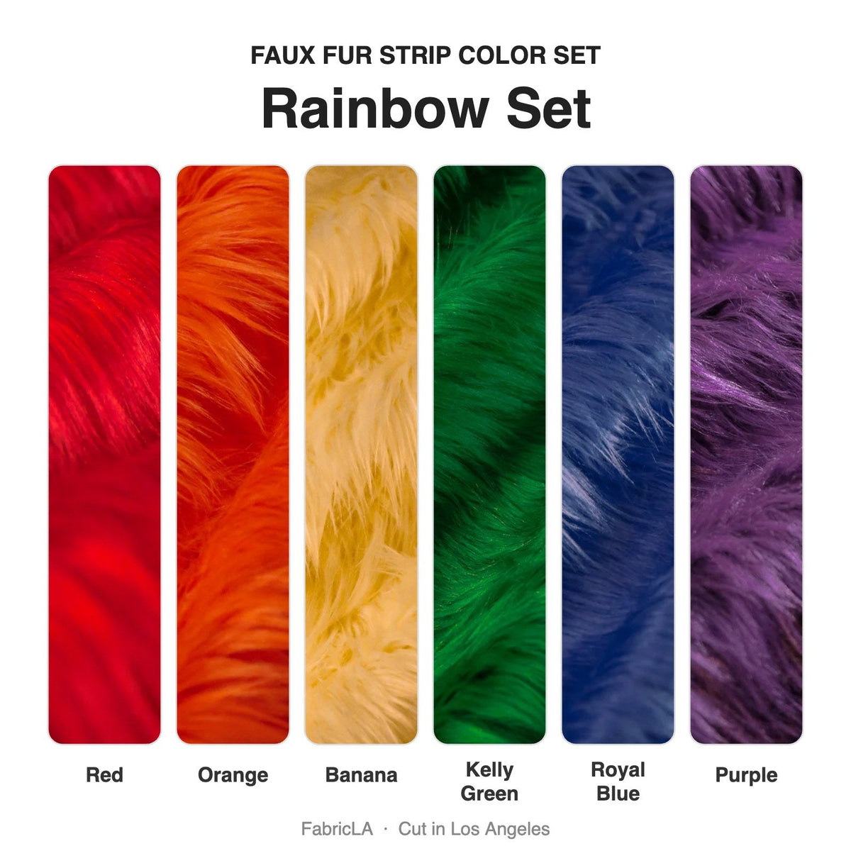 Faux Fur Fabric Trim For Crafts Mix Fur Ribbon Pack of 4